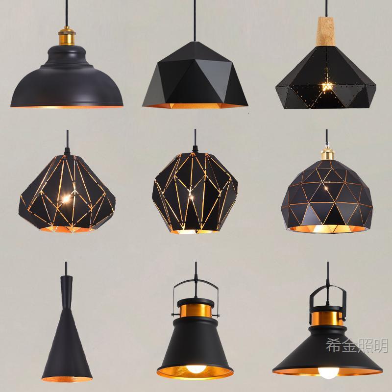 loft复古个性创意吧台餐厅饭店装饰吊灯美式工业风怀旧灯罩简约
