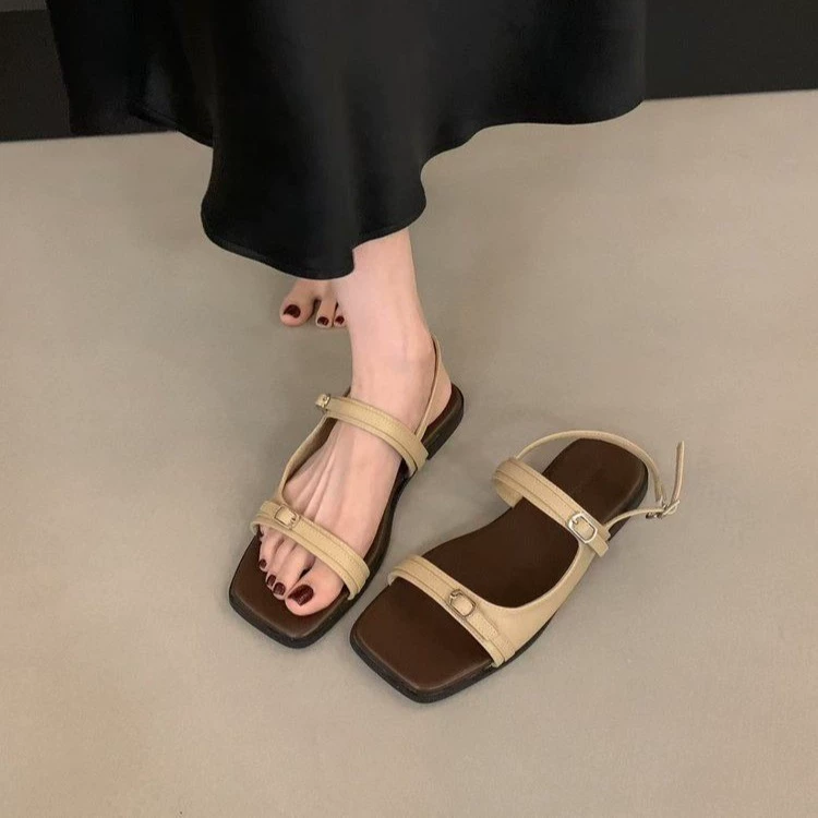 Sandals Summer Universal Buckle Strap, Simple Elegant Design, Sizes 35–40