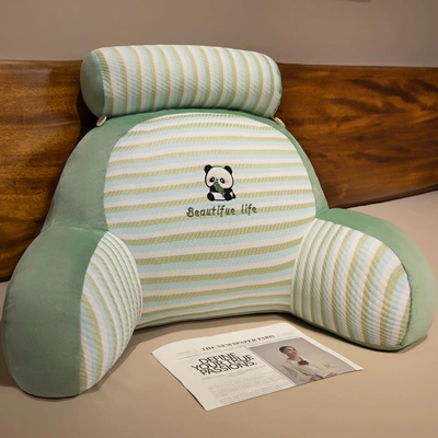waist and neck support, elderly | Multi-function pad - medium-size-6545cm-recommended-for-office-lumbar-support-green-panda-with-removable-and-washable-inner-lining