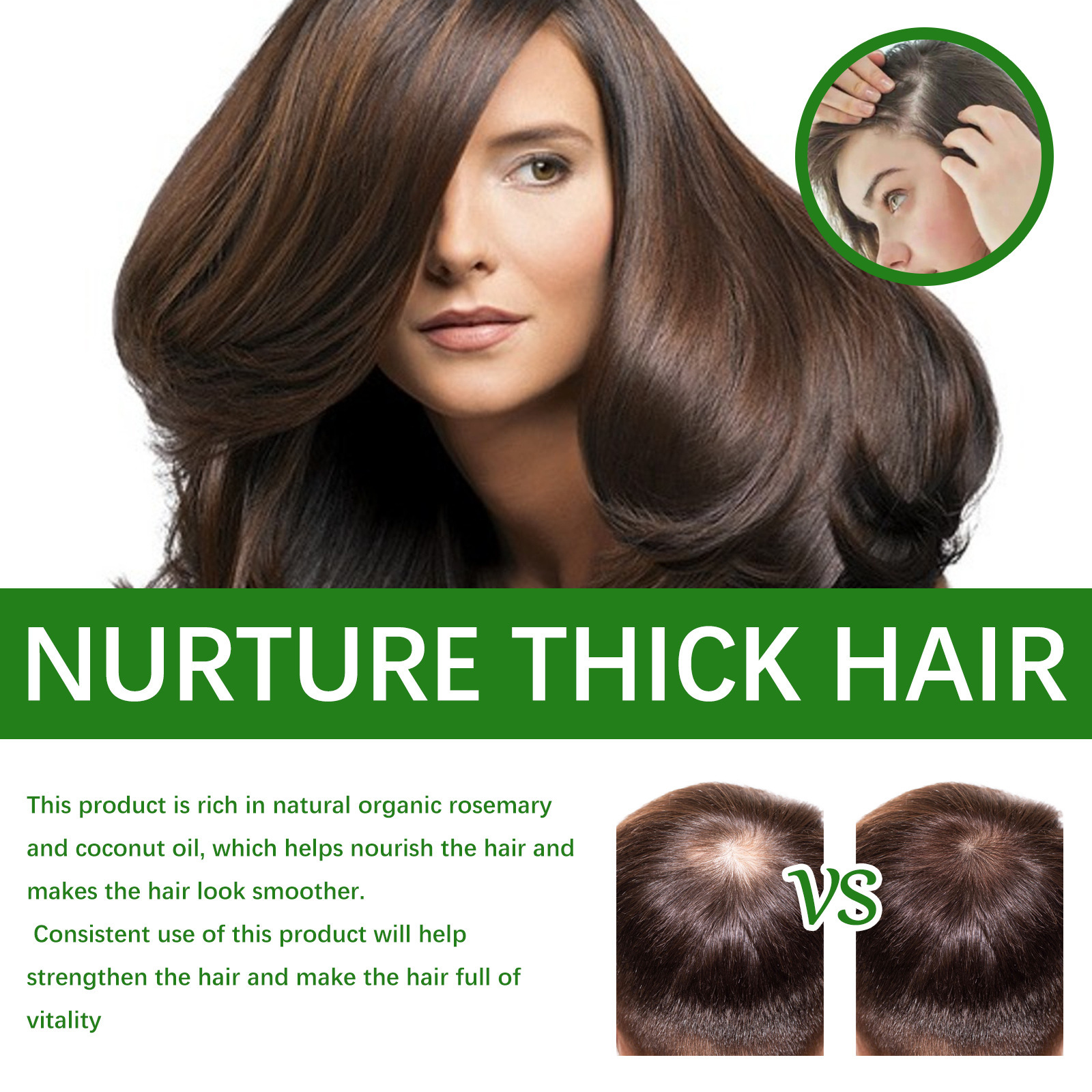 EELHOE Rosmarin ätherescht Ueleg reparéiert beschiedegt Hoer, stäerkt d'Hoer, mécht d'Hoer fest a glätt d'Hoer._voghion.com