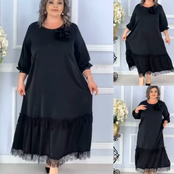 2025 г., популярное популярное женское платье в Европе и Америке Amazon, новое платье больших размеров