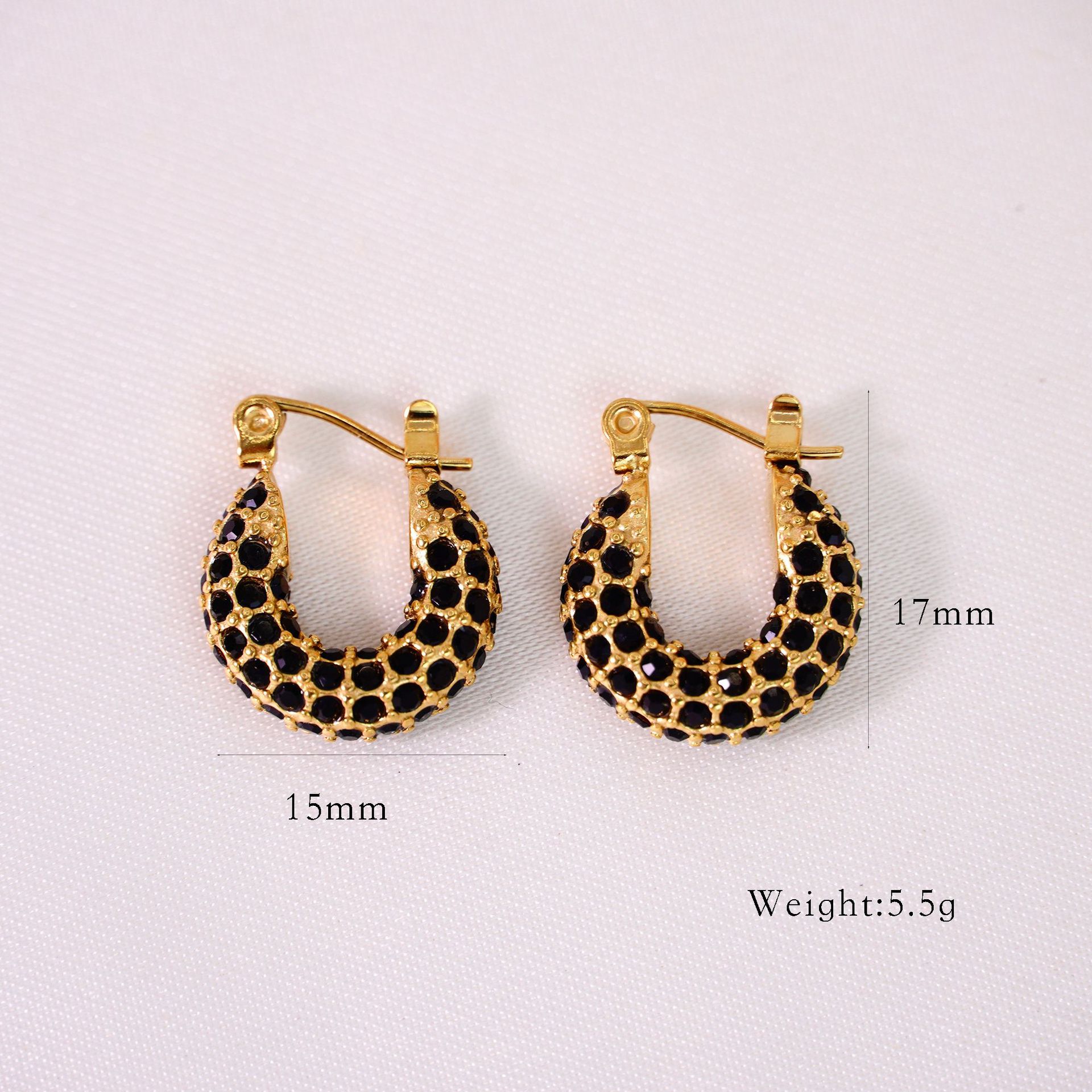 9g Weight 304 Stainless Steel Ear Needle Material Zircon Inlay Material Earrings Classification 1 Pair Quantity Holiday, Daily Occasion 304 Stainless Steel Material Geometric Pattern Women's Gender Plating, Inlay Design Retro, Simple Style Style 1 Pair Retro Simple Style Geometric Plating Inlay 304 Stainless Steel Zircon Earrings 10