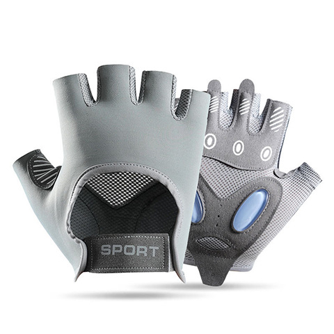 Amazon transfronterizo nuevo guante deportivo de fitness medio dedo ciclismo amortiguador anti-desgaste transpirable anti-deslizante guante anticapullo
