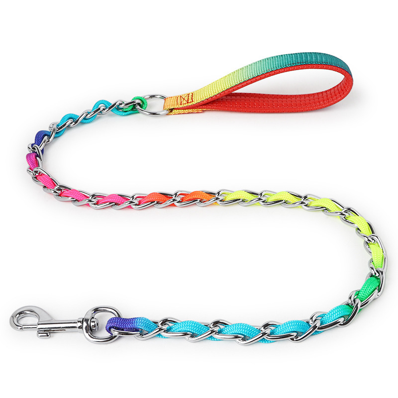 Youlaishi cuerda de tracción para perros manos sin control nailon colorido acero inoxidable cuerda para pasear perros cuerda para perros al por mayor