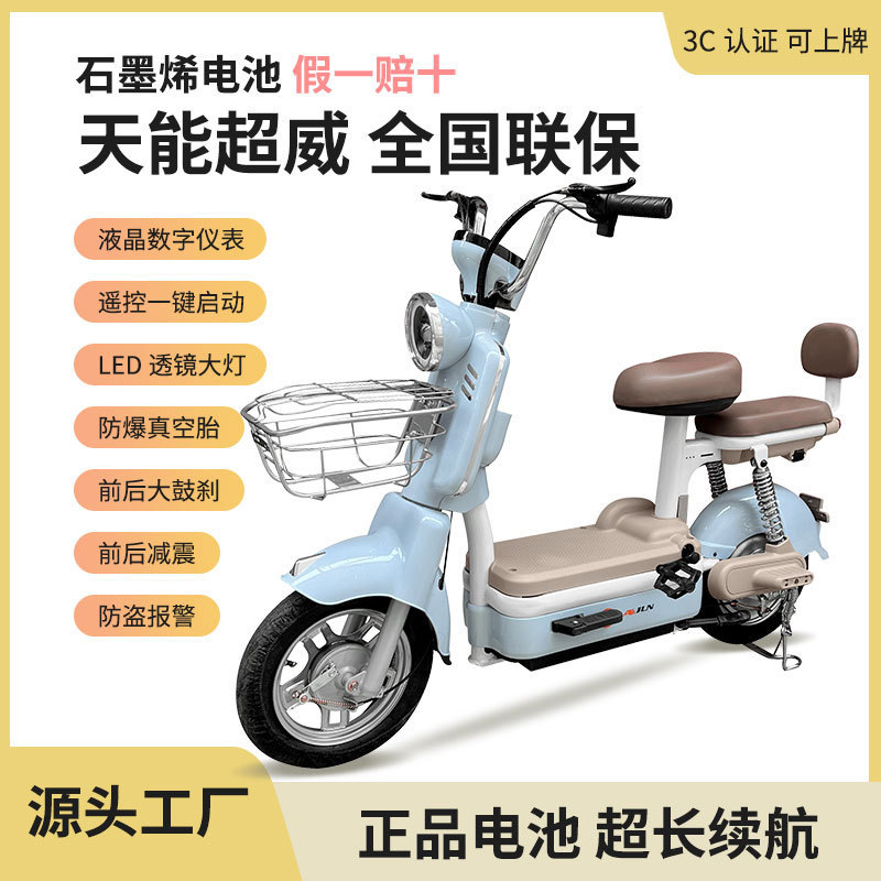 Foreign Trade Export Cross-Border Factory Wholesale National Standard Electric Car Adult New Double Electric Bicycle Battery Car