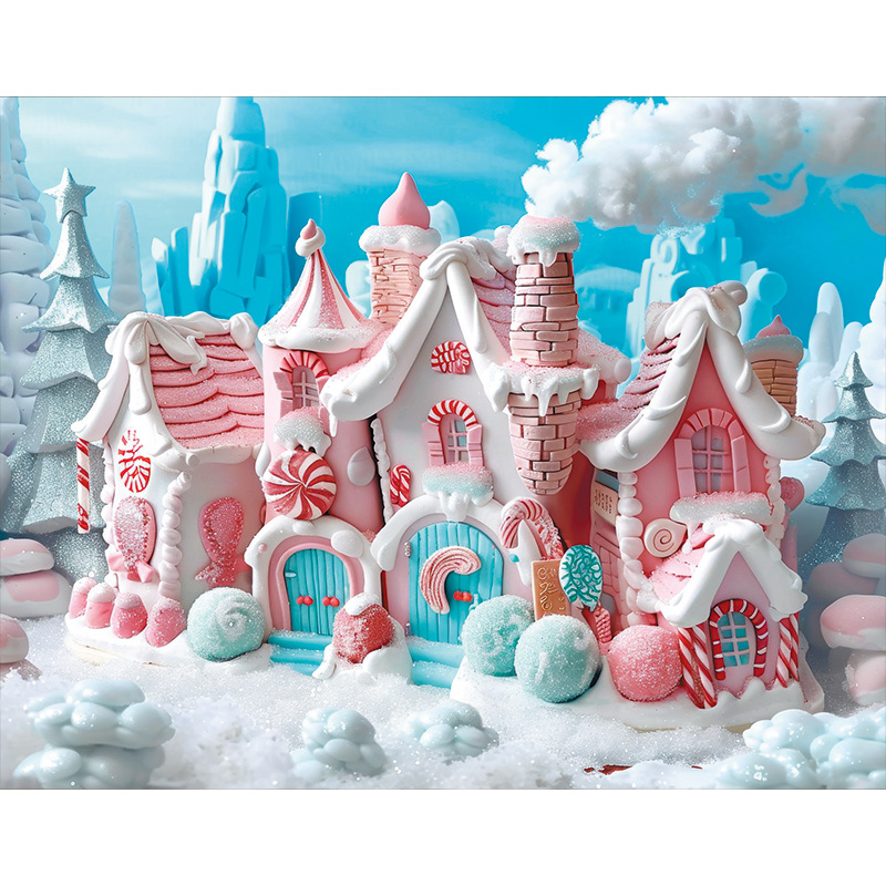Tela de fondo de estudio de Navidad Actividades de Navidad Decoración de fiesta Tela de pared de fondo Escena de nieve de Navidad Tela colgante de fondo de foto