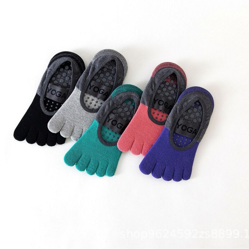 Cross-Border Specially Designed for Yoga and Pilates, Backless Boat Socks with Split-Finger Five-Toe Socks, Non-Slip, Anti-Friction and Comfortable