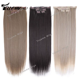 假发长卷发;真发假发;长直发假发