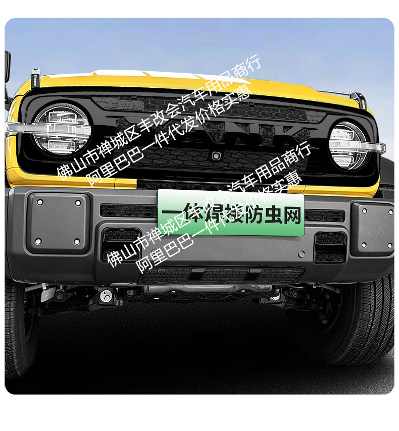 Suitable for the Great Wall Tank 300L new energy/fuel version, integrated welded car anti-insect net for the front grille