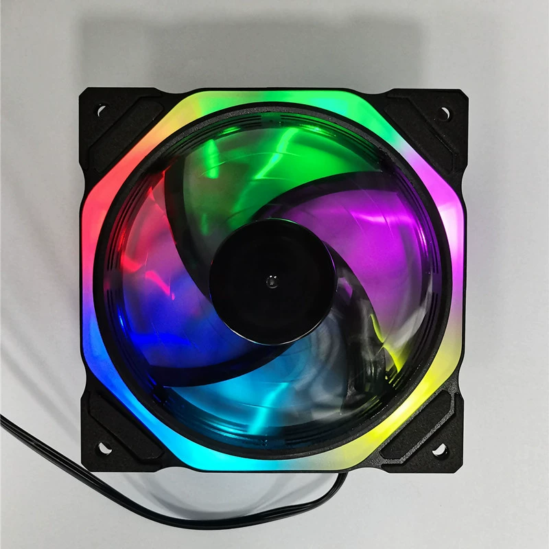 Крышка вентилятора 12025, 120×25 мм, двусторонняя RGB подсветка, светодиодная подсветка с управлением