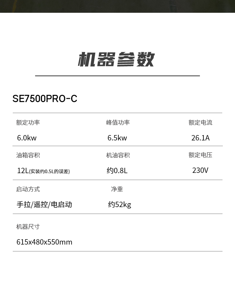 Senjiu Brand Silent Inverter Generator Set 220V Household 6.5Kw High-Power Outdoor Portable Charging Generator for Stalls
