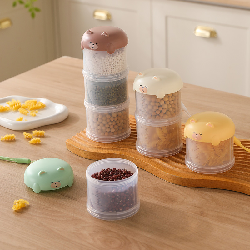 Portable Sub-packing Sealed Jar Food Grade Storage Box Transparent Plastic Box Grain Storage Jar Cat Food Box