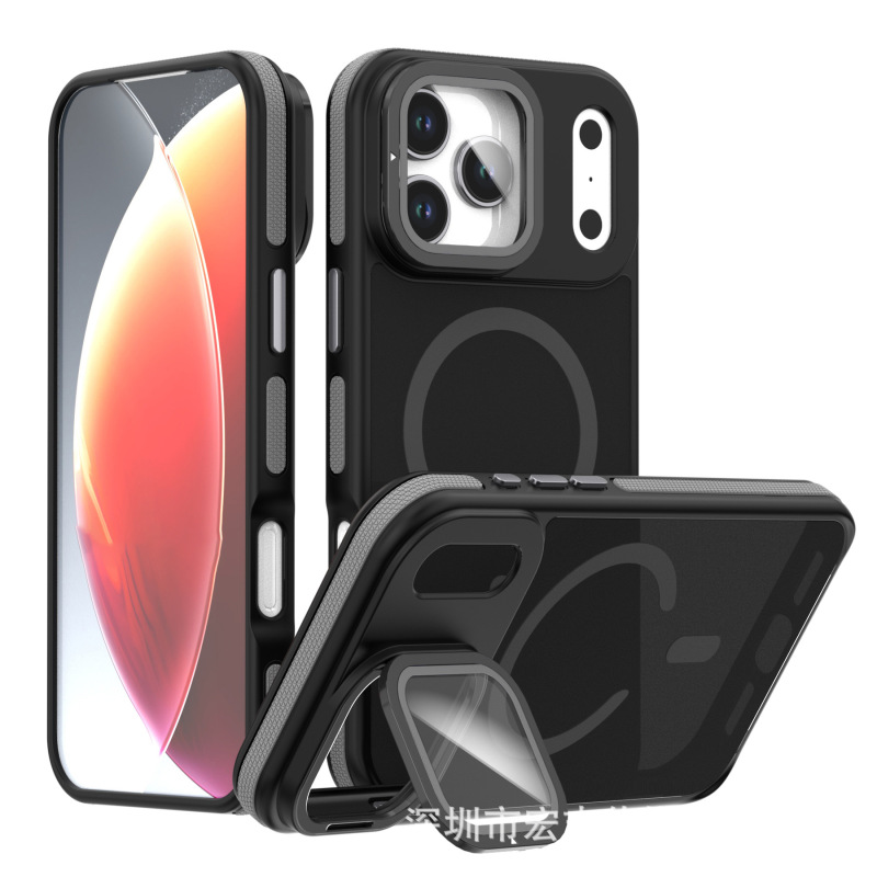 适用苹果iPhone17Pro讯彩镜头膜支架肤感磁吸手机壳三星S25保护套|undefined