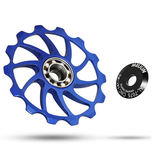 Bicycle aluminum alloy guide wheel 14/15/16T ceramic bearing bearing mountain road folding bike rear derailleur guide wheel