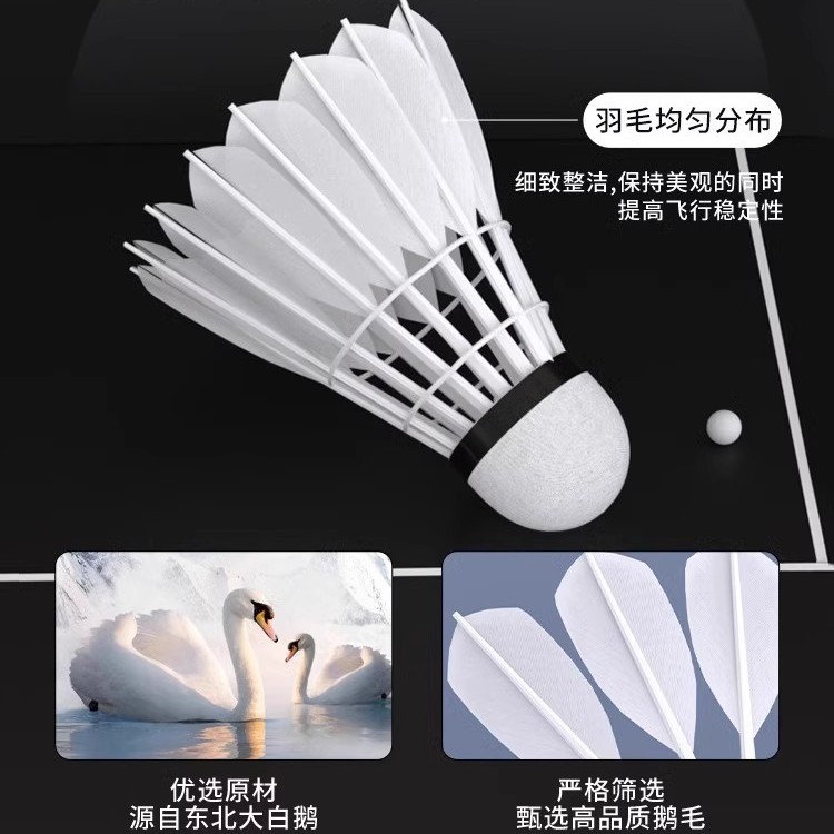 Bádminton a prueba de viento con luz, entrenamiento al aire libre, deportes, equipo deportivo, pelo de ganso fluorescente nocturno, bola luminosa nocturna