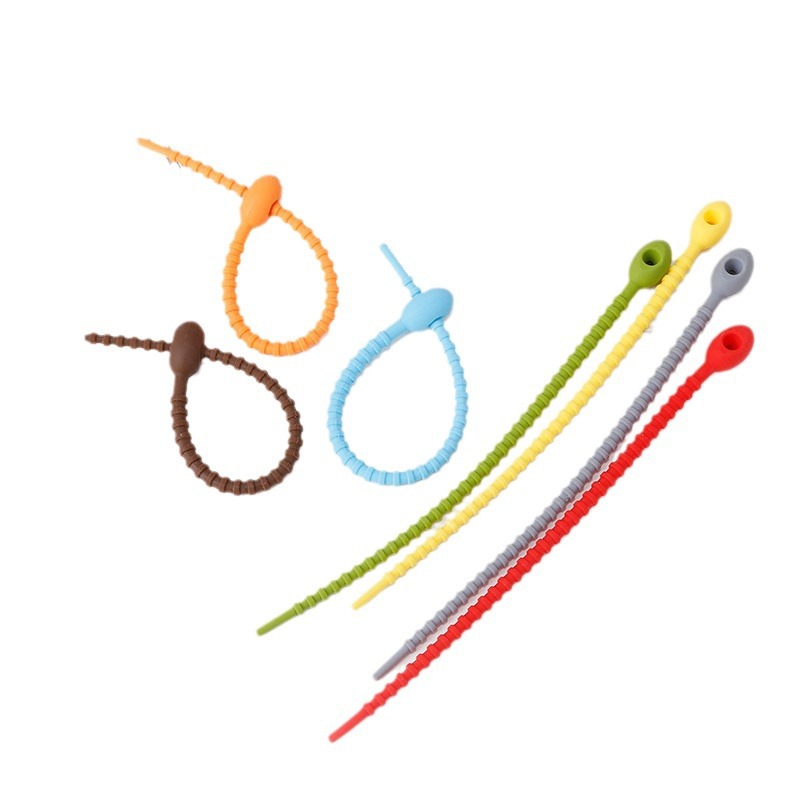 A2684 cinta de silicona cinta de almacenamiento flexible cable de datos cable organizador de cable Winder organizador de cable de silicona