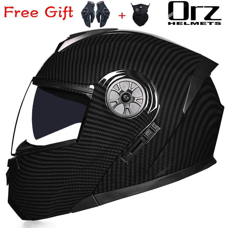 ORZ Casco de coche eléctrico Casco completo gris para hombres y mujeres Casco completo Casco pequeño Casco de cuatro estaciones Casco completo sin motocicleta