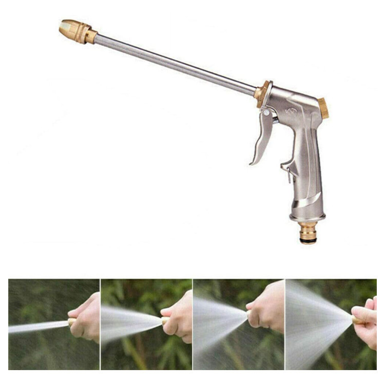 洗车水枪高压长杆喷枪园林浇花冲车金属电镀铜水枪直喷抢除尘洒水