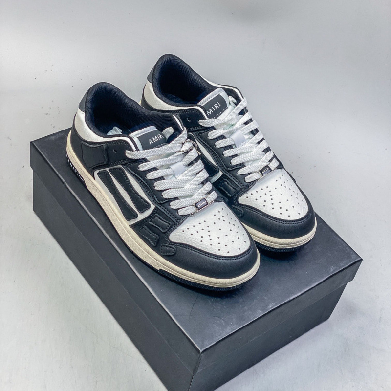 Putian de alta calidad AMIRI hueso zapatos de lujo ligero para hombres y mujeres zapatos de skate de suela gruesa de moda zapatos de skate casuales para mujeres zapatos de moda