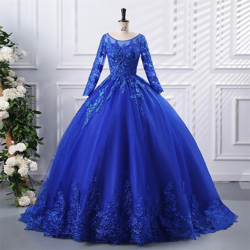 Coming-Of-Age Ceremony Performance Clothing 2026 New Elegant Party Dress 18-Year-Old Dress Long-Sleeved Evening Dress Cross-Border Supply