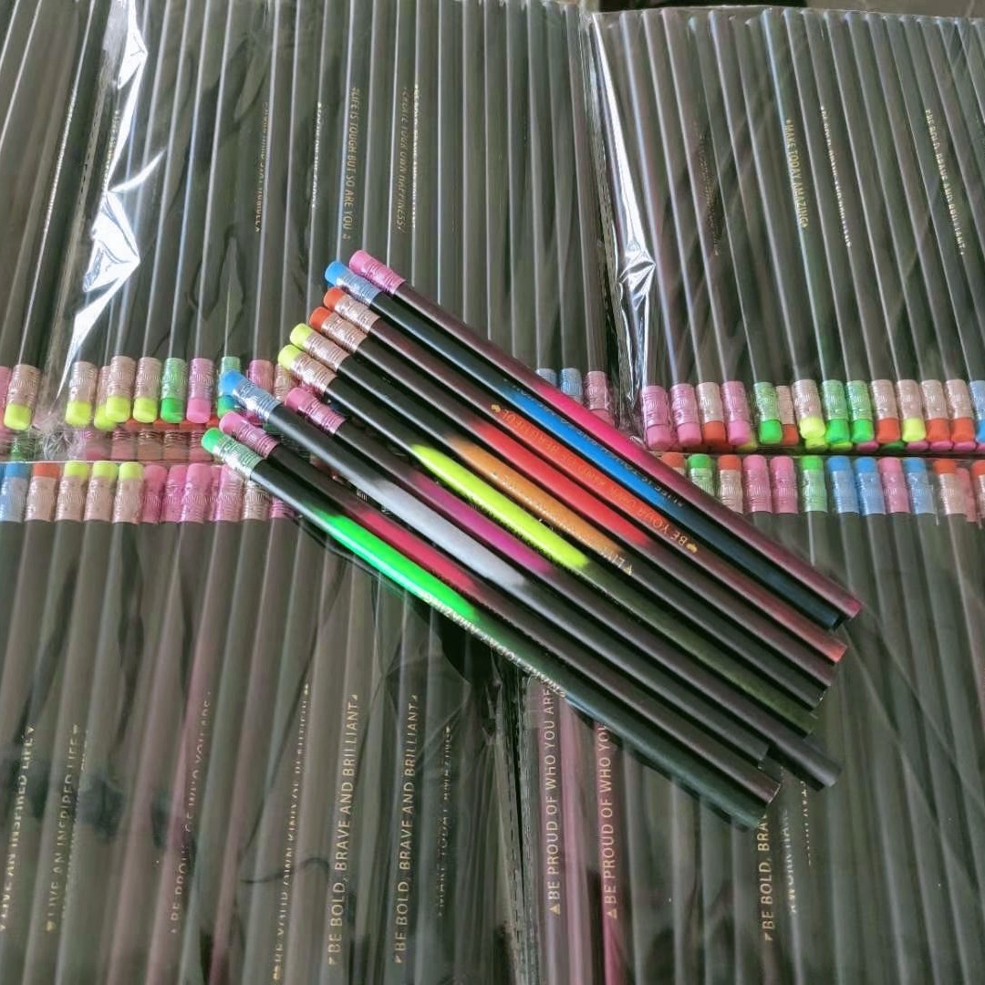 2023 inspirador de los niños Biblia prueba pluma letras oro novedad creativa cambio color lápiz madera