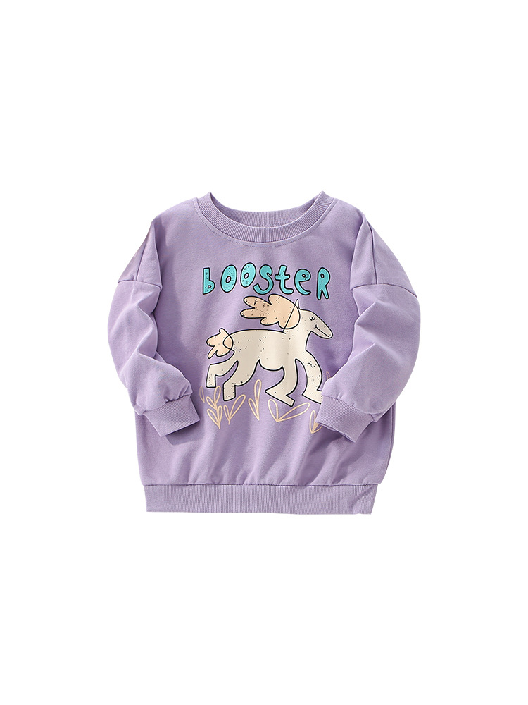 Malwee niñas suéter de otoño nuevo estilo europeo y americano camiseta de cuello redondo casual para niños vestidos de vestir para niños