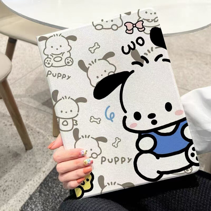 Book Cute Cartoon Suitable for Apple Air5 Ten Generation Black 10.2 Flat Protective Case Leather Anti-fall Pro