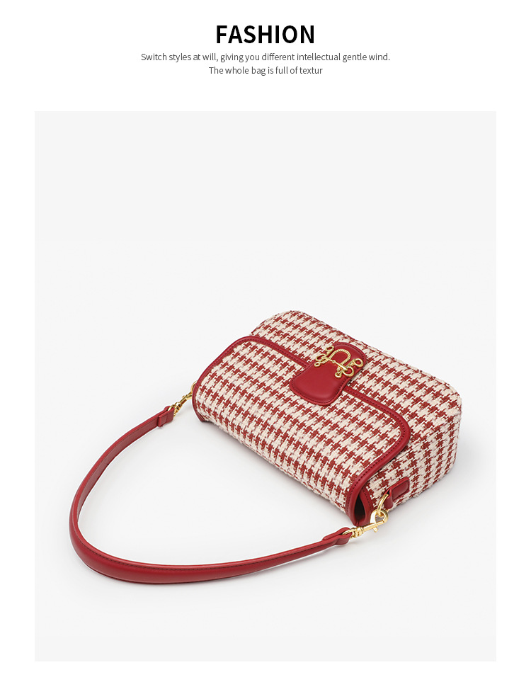 2024 Autumn New Trendy Bird Pattern Underarm Small Square Fashion Versatile Single Shoulder Oblique Straddle Women's Bag_voghion.com