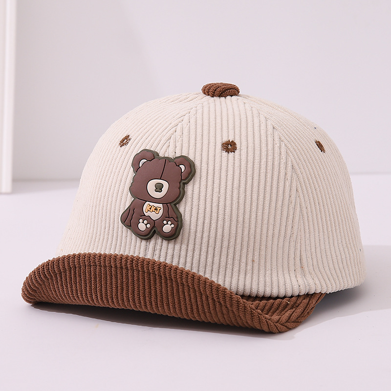 Sombreros para bebés primavera y otoño nuevo lindo super lindo gorra de lengua de goma suave de invierno de velcro para bebés de mujeres y hombres gorra de béisbol coreana