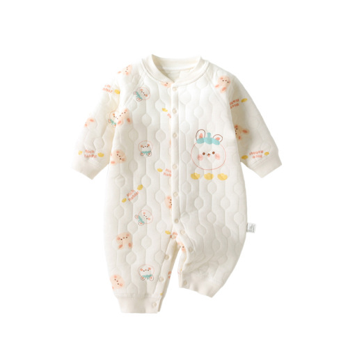 Baby Bodysuit for Autumn/Winter, Fleece-lined Newborn Clothes, Baby Warm Climbing Suit, Winter Edition, Air Fleece Baby All-in-One Outfit