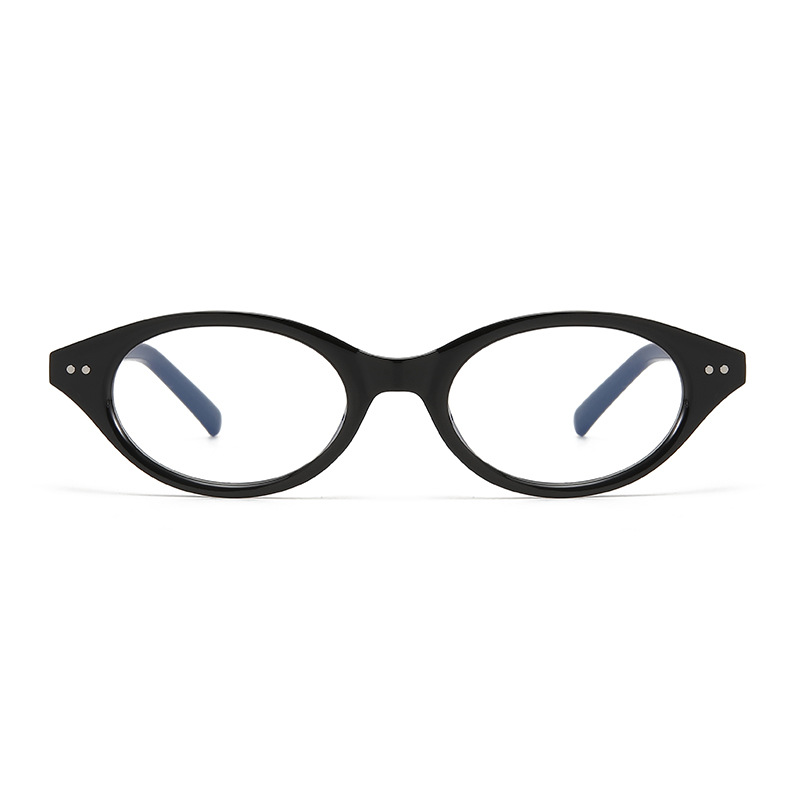 Las nuevas gafas nerd ovaladas anti-luz azul de moda femenina se pueden combinar con miopía, personalidad de moda, gafas planas, monturas de gafas