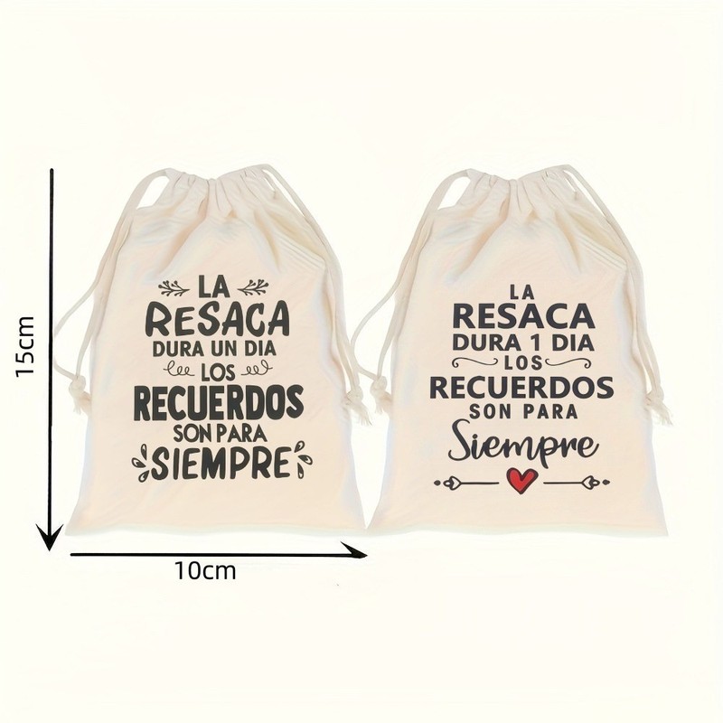 スペイン語「La Resaca Dura 1 Día」バチェラーパーティー二日酔いオーガナイザーバッグ結婚式の装飾|undefined