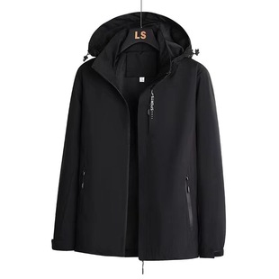 Men's Windproof Waterproof Outdoor Coat Spring and Autumn Thin Coat Trendy Brand Outdoor Sports Mountain Climbing Single Layer Mountain Climbing