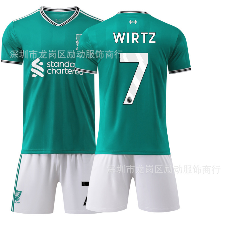 2526足球服11号萨拉赫9伊萨克4范戴克套利物浦二客场7维尔茨球衣|undefined
