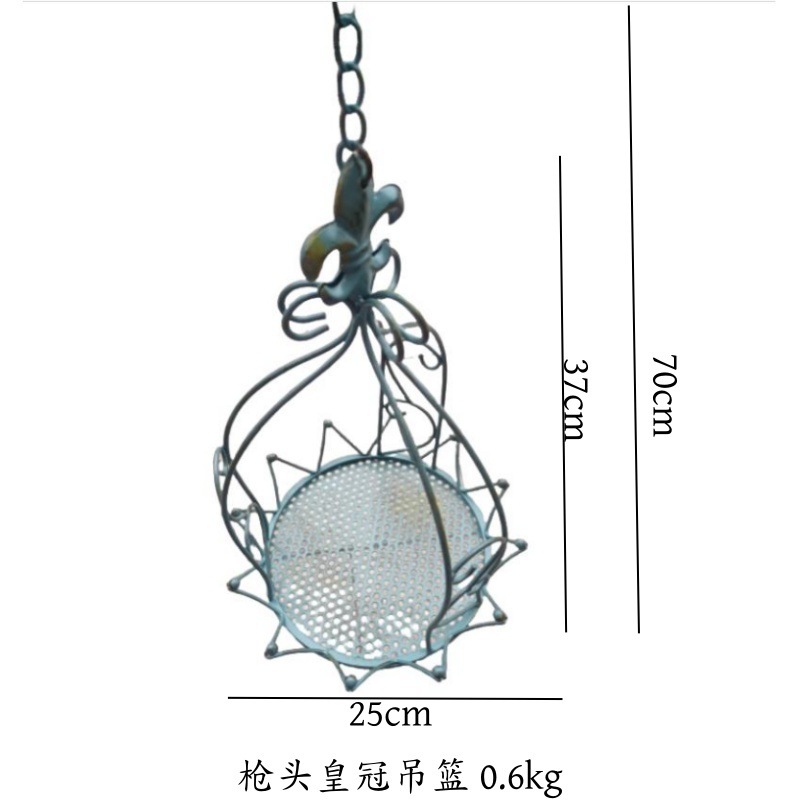 건 헤드 크라운 걸이 바구니 블루 디스트레스드