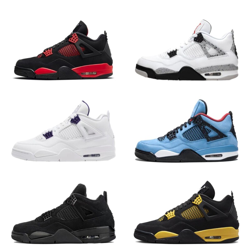 Pure original AJ4 basketball shoes, electric white, cement-colored, unisex casual sneakers, women's shoes, men's shoes, outdoor footwear Pure original AJ4 basketball shoes, electric white, cement-colored, unisex casual sneakers, women's shoes, men's shoes, outdoor footwear