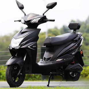 New still electric motorcycle battery car pedal long-distance running king adult electric car takeaway student car collar