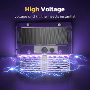 Outdoor Solar Mosquito Killer Household Waterproof Mosquito Killer Outdoor Garden Mosquito Catcher Mosquito Repellent Electric Shock Mosquito Killer