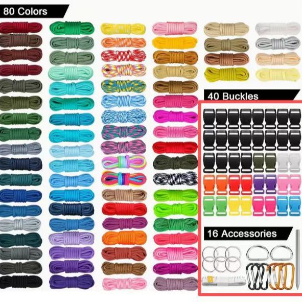 Amazon Best-Selling Paracord Paracord Making Kit Multifunctional Nylon Rope DIY Rope Bracelet Rope