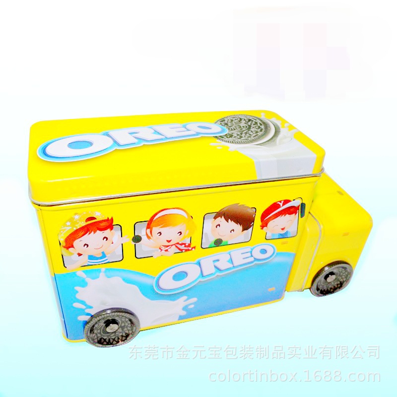 厂家供应马口铁车仔异形喜糖铁盒汽车形奥利奥饼干食品包装铁罐