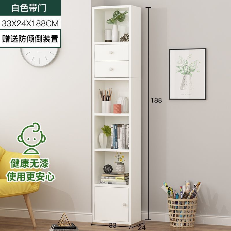 家用简易书架书柜落地书架置物收纳小柜子组合储物柜多功能书柜子|undefined