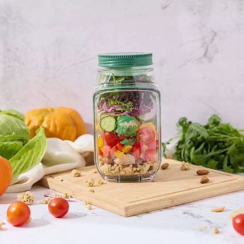 亚马逊新品 沙拉收纳罐Salad Pod厨房沙拉收纳罐密封罐厨房小工具|undefined