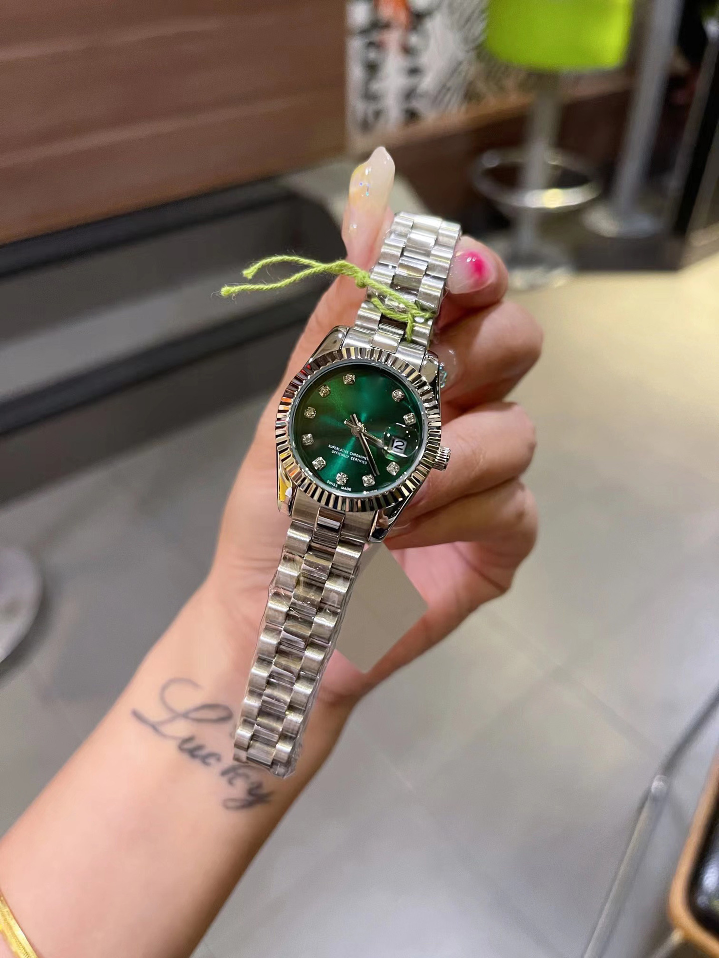 Men's watch side view