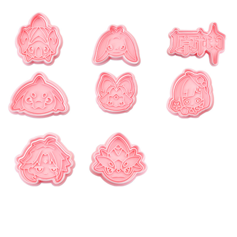 Original God Bell Li Mandrill God Son Pai Meng Molde de galletas periféricas Walnut Walnut Shenhe Gosant Baking Seal Tool