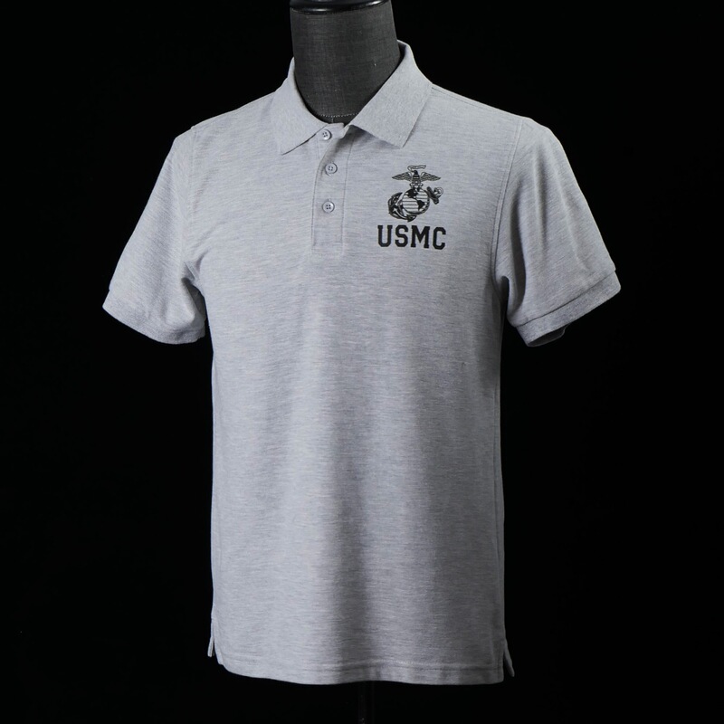 Men's Polo Shirt Summer T-Shirt Made of Cotton Pique Fabric with Reflective Print of the United States Air Force Men's Polo Shirt Summer T-Shirt Made of Cotton Pique Fabric with Reflective Print of the United States Air Force