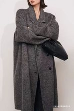 韩版秋冬新款双面呢羊毛绒大衣女中长款宽松洋气茧型毛呢外套