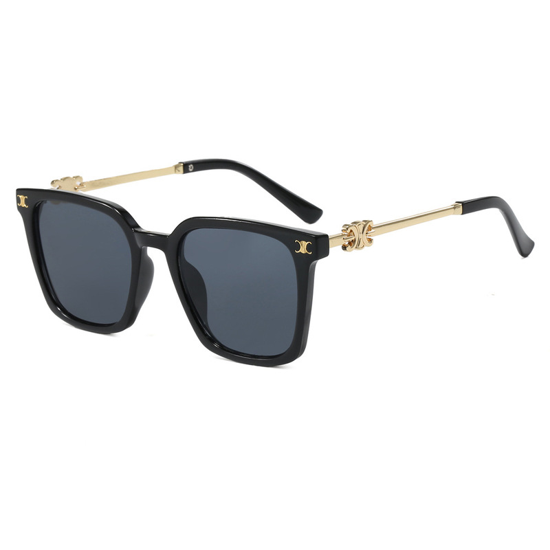 European and American Cross-Border Large Square Frame Sunglasses, Trendy and Stylish for Men and Women, High-End Fashion Versatile Uv Protection Sunglasses, Non-Prescription Glasses