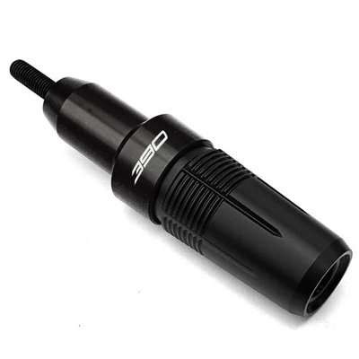 Motorcycle bumper: + exhaust pipe crash protection - black-one-piece-exhaust-anti-fall-390-font
