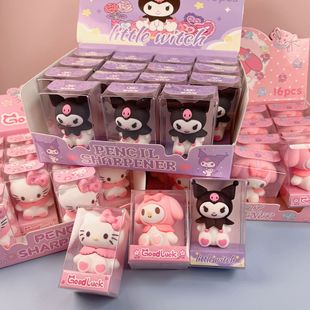 Foreign trade silicone Sanrio shape pencil sharpener cute coolomi single hole pencil sharpener children school supplies stationery