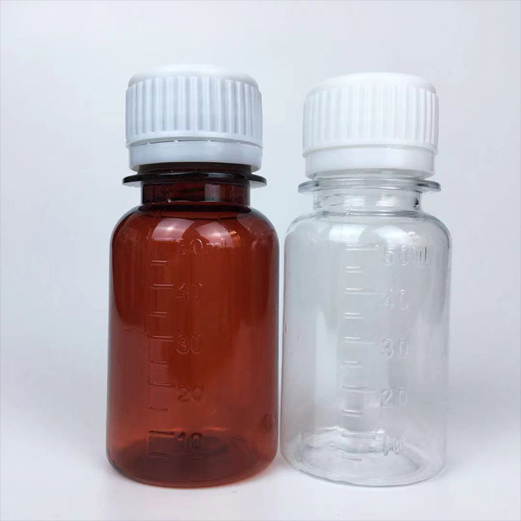 现货5060100ml塑料瓶防倒可乐盖PET刻度瓶透明塑料瓶样品瓶分装瓶